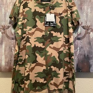 NWT Homme Femme Camo Shirt. Size XL